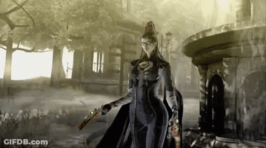Bayonetta Pistol Pose GIF