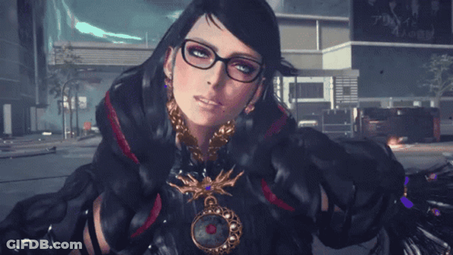 Bayonetta Wink Bye GIF