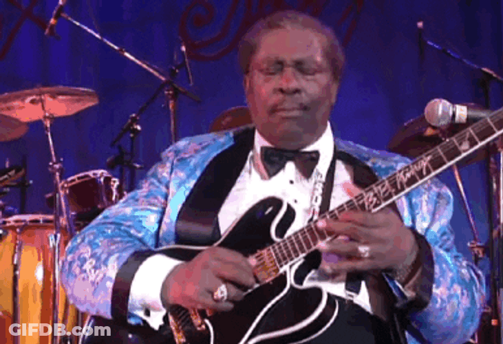 BB King Playing Guitar GIF