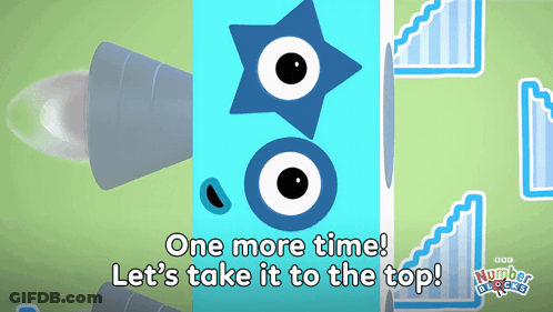 BBC Number Blocks Star And Cannon GIF