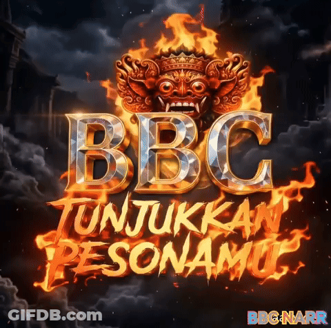 BBC Tunjukan Pesonamu Logo Flaming Demon Statue GIF