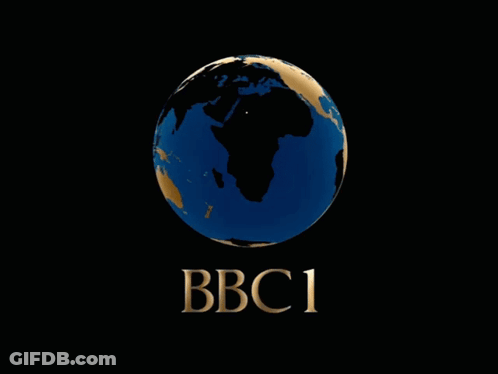 BBC1 Logo Blue And Gold Globe GIF