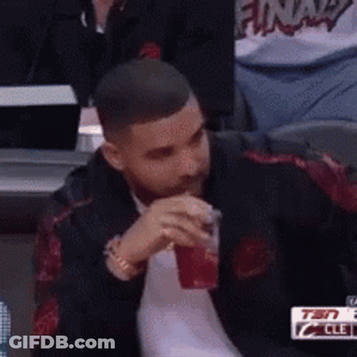 Bbl Drake Having A Drink GIF