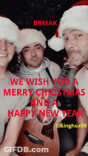 Bbmak Wishes A Merry Christmas And A Happy New Year To A Group Of People GIF