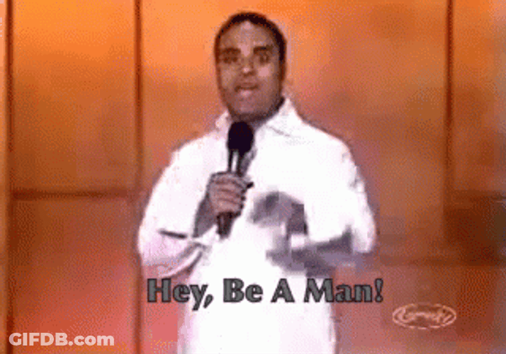 Be A Man Comedian Performance On Stage GIF
