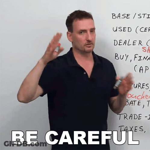 Be Careful Adam GIF