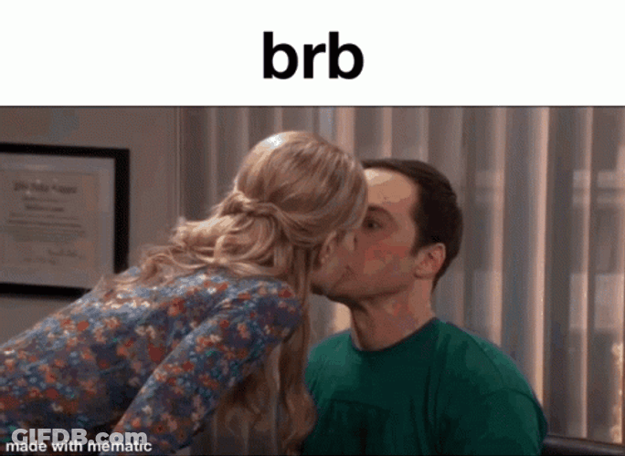 Be Right Back Sheldon Massive Shock GIF