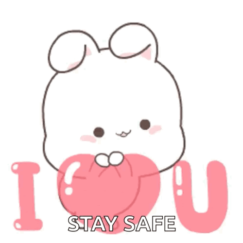 Be Safe Anime Bunny Kawaii GIF