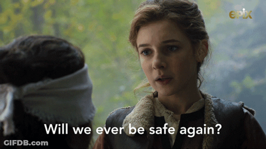 Be Safe Anxious Young Lady Epix GIF