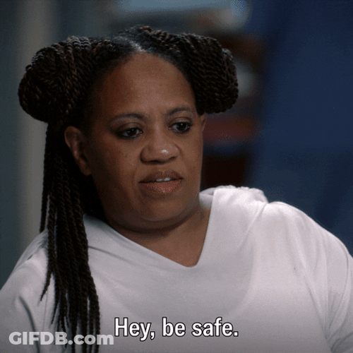 Be Safe Miranda Bailey Greys Anatomy GIF