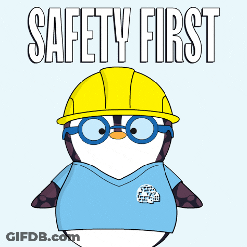 Be Safe Pudgy Penguin Waving GIF