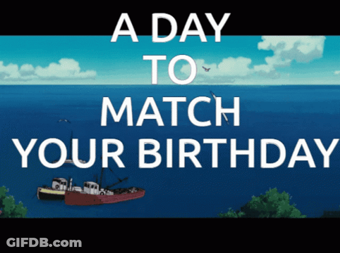 Beach Birthday Match Day GIF