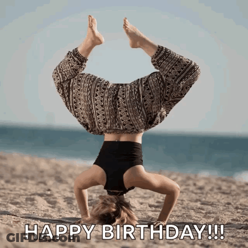 Beach Birthday Yoga Feet Clapping GIF