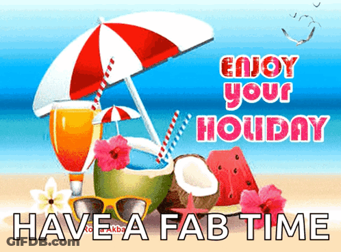 Beach Enjoy Your Holiday Have A Fab Time GIF
