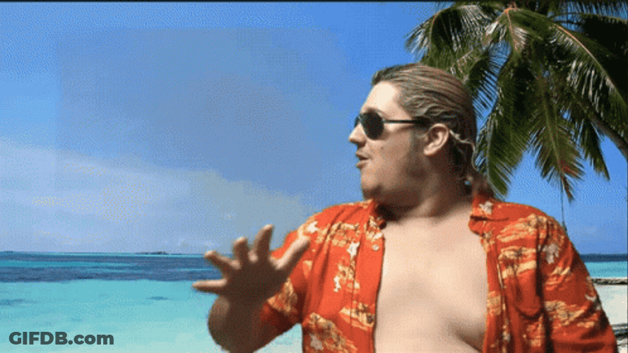 Beach Green Screen Happy Birthday GIF