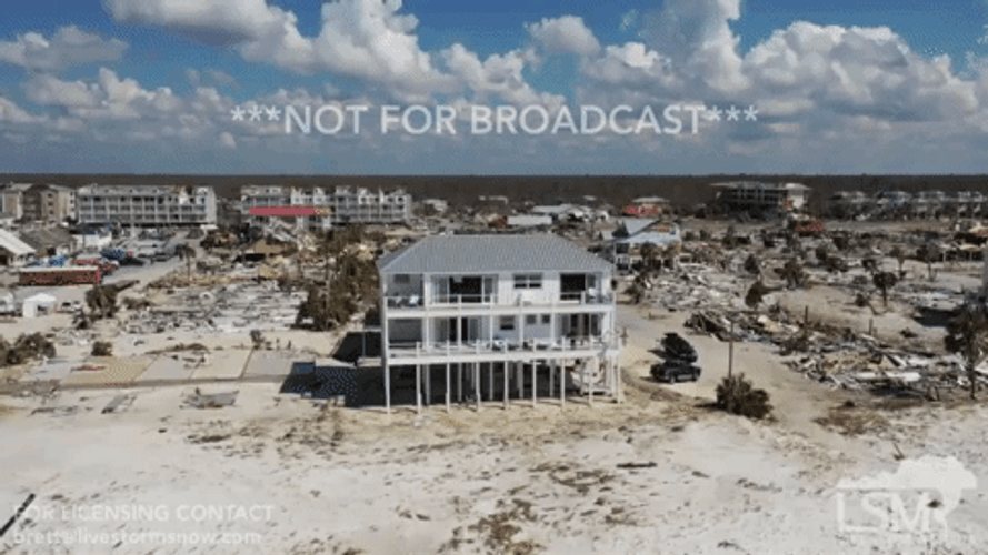 Beach House Drone Shot GIF