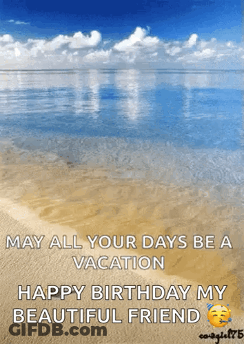 Beach May All Your Days Be A Vacation GIF