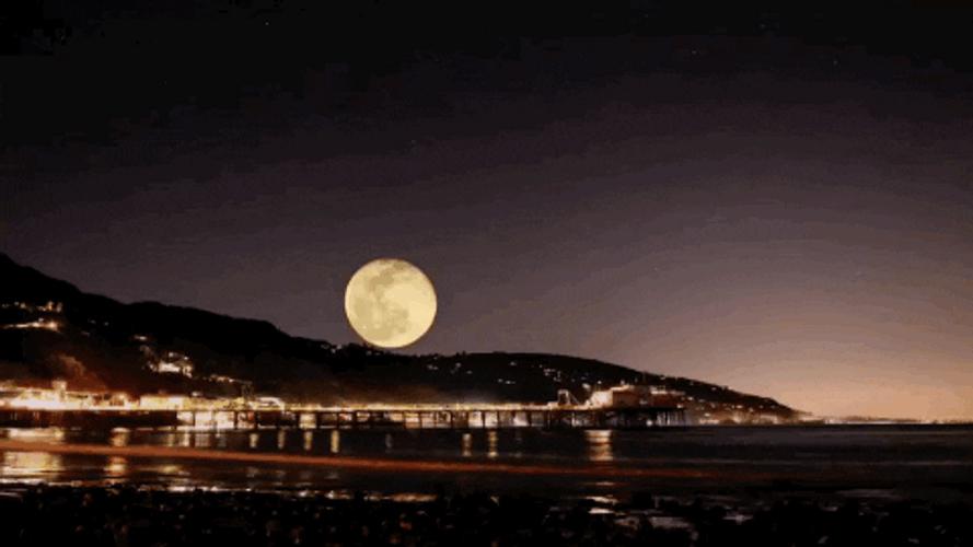 Beach Moon Timelapse GIF