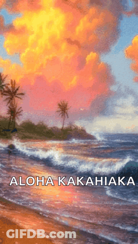 Beach Painting Aloha Kakahiaka GIF