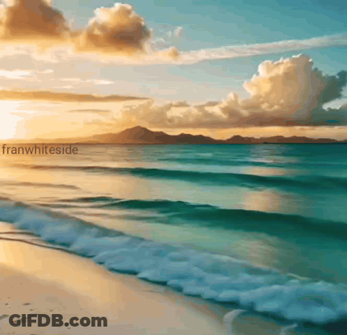 Beach Painting By Franwhiteside GIF