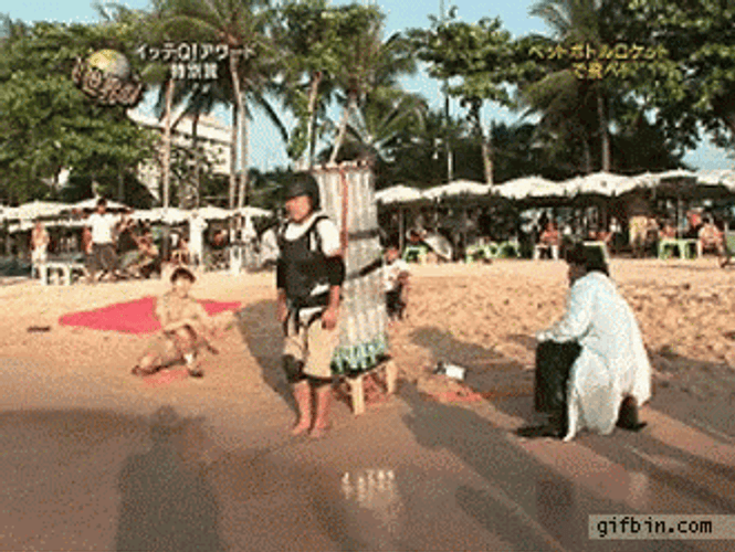Beach Rocket Funny Fail GIF