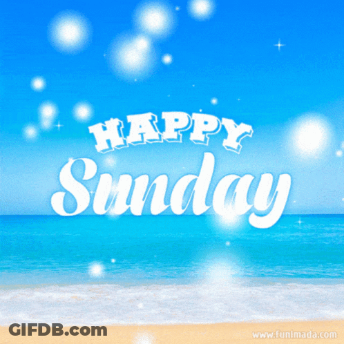 Beach Scene Happy Sunday GIF