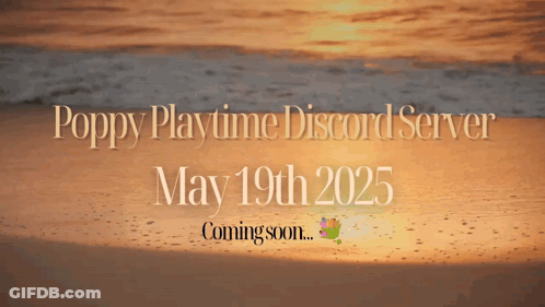 Beach Scene With Poppy Playtime Discord Server GIF