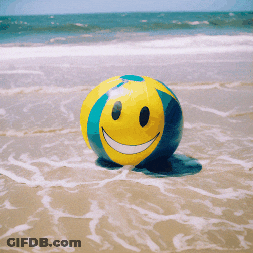 Beach Smiley Face GIF
