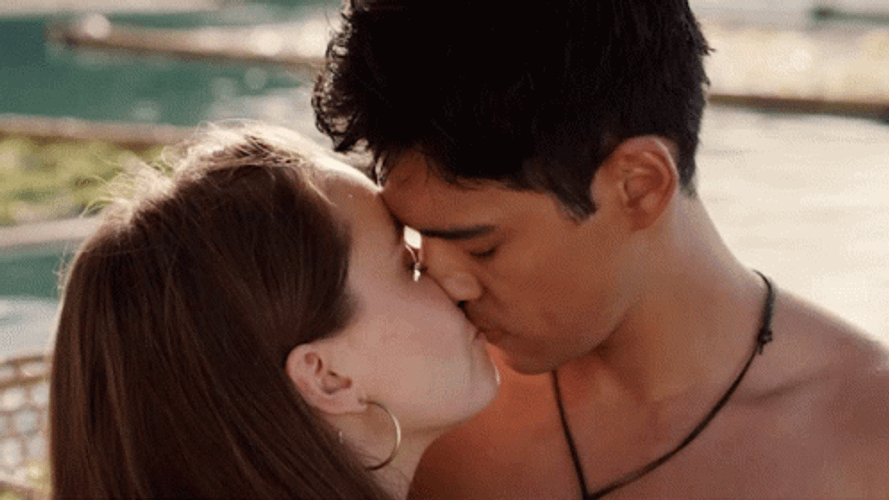 Beach Smooch Kissing GIF