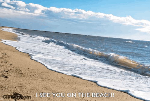 Beach With I See You On The Beach GIF