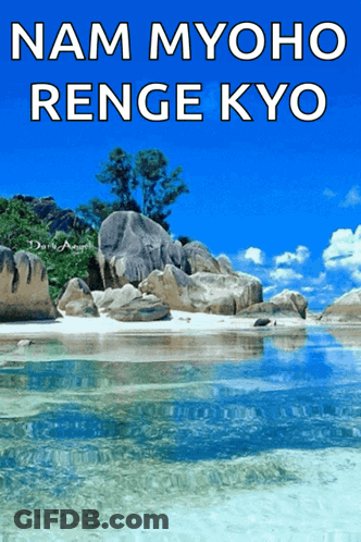 Beach With Nam Myoho Renge Kyo GIF