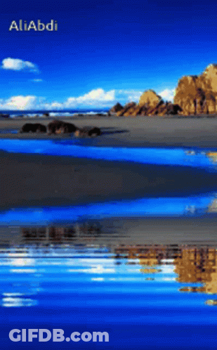 Beach With Name Aliabdi GIF