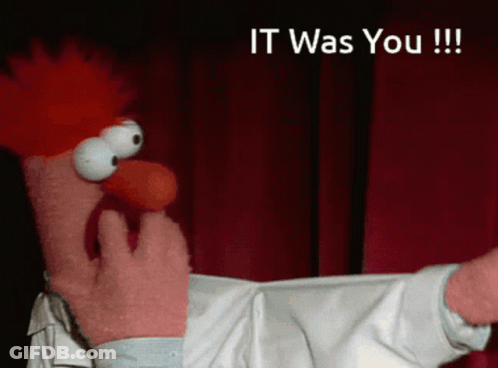 Beaker From The Muppet Show Is Holding A Piece Of Cloth And Says It Was You GIF