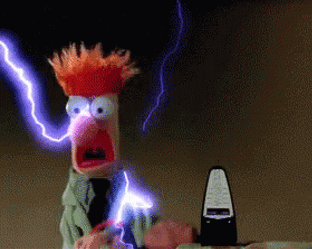 Beaker Get Electricity Shock GIF