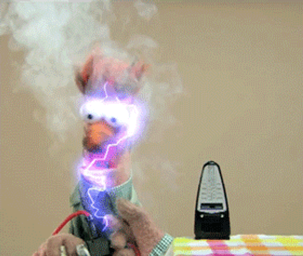 Beaker Gets Electrocuted GIF