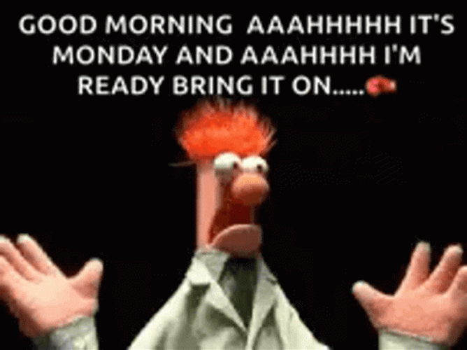 Beaker Good Morning Reaction GIF