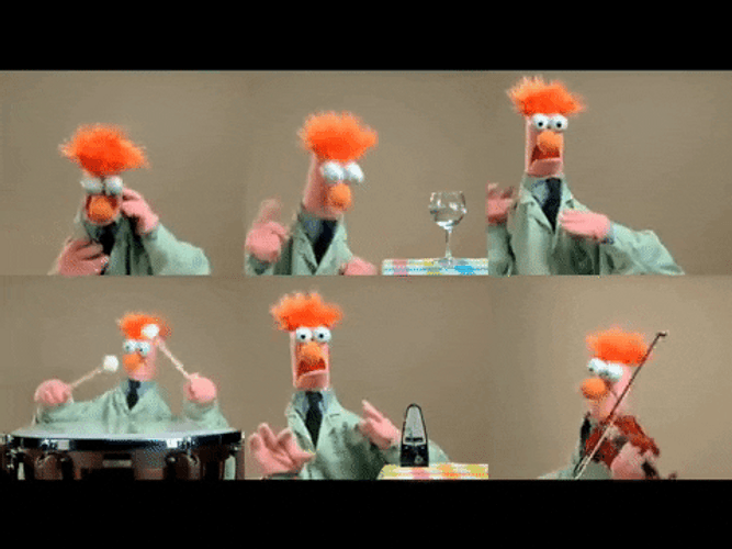 Beaker Playing Instruments GIF