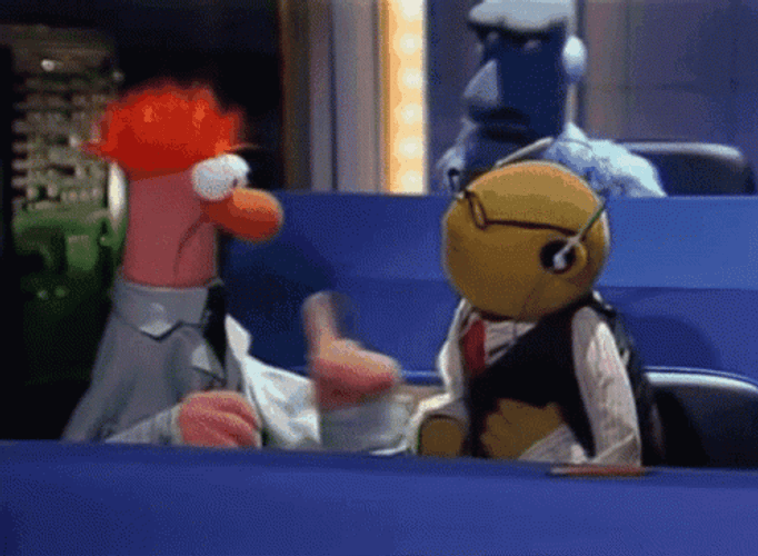 Beaker's Eyes Lighting Up GIF