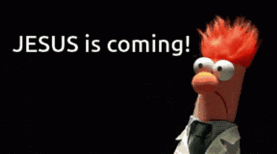 Beaker Saying Jesus Hes Back GIF
