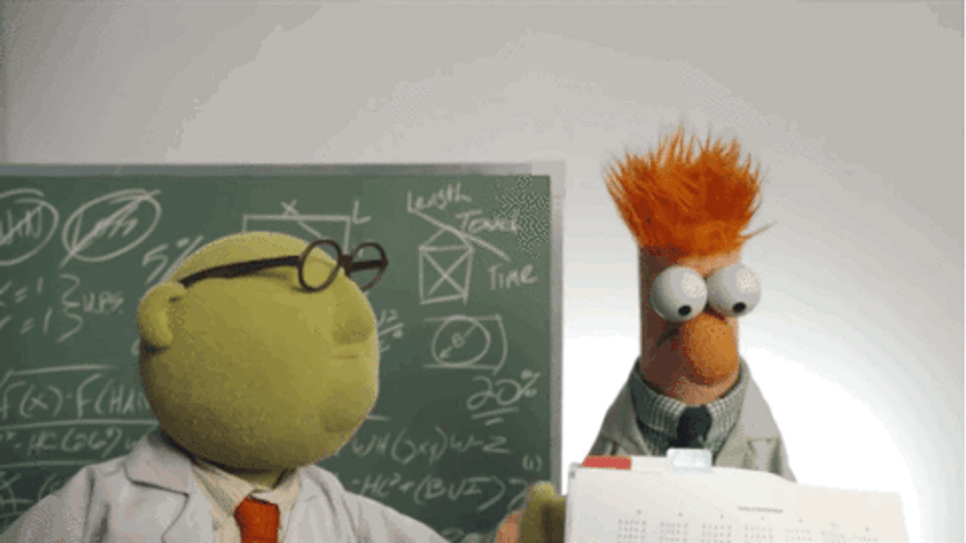 Beaker Solving Math Problems GIF