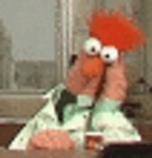 Beaker Thinking Carefully GIF