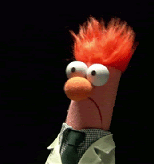 Beaker Trembling In Fear GIF