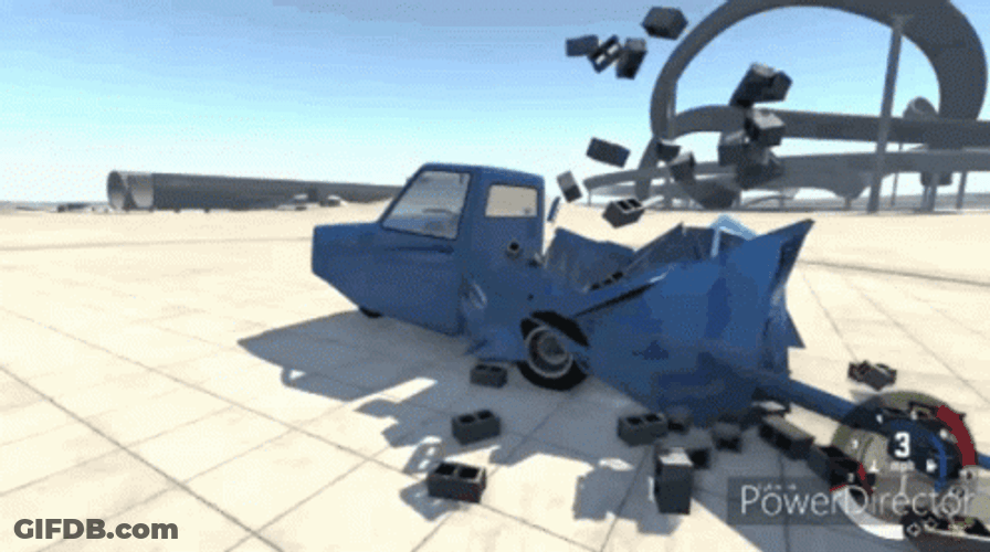 Beam Drive Car Explosion GIF