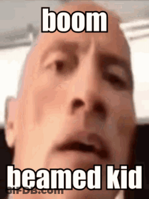 Beamed Kid Dwayne Johnson Memes GIF