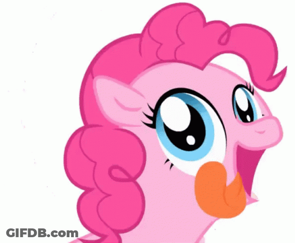 Beaming Pinkie Pie GIF