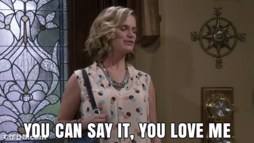 Beaming You Love Me GIF