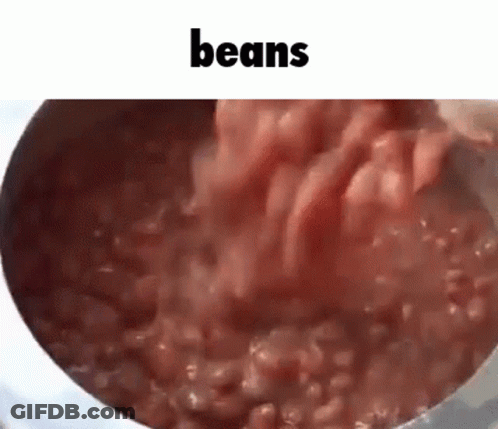 Beans Being Poured Into Pot GIF