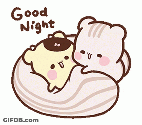 Bear And Squirrel Sleeping Good Night GIF