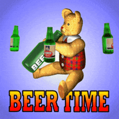 Bear Beer Time GIF