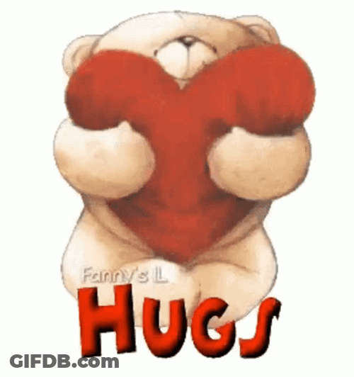 Bear Big Hugs Heart GIF